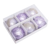 Shatterproof Purple plastic Christmas Tree Ornaments ball Set Fashionable decoration