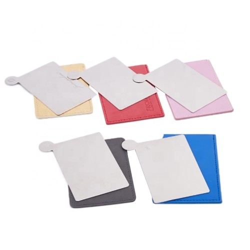 Wholesale Small Moq Custom Logo Square Shapes Cute Yellow Hand Mirror