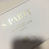 Festival custom design brand texture pearl white paper hot foil cover beauty cosmetic mirror box