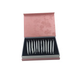 Light custom pink textured magnet deisgn tea sachet coffee sachet packing box with foam insert