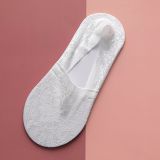 Spring Summer New Boat Socks Women's Summer Non-Slip Lace Thin Invisible Socks Ankle Socks