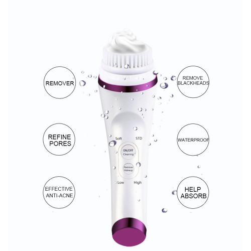 Sonic Face Cleaner Deep Pore Cleaning Skin Massager Face Cleansing Brush Device Mini Electric Ultrasonic Facial Cleanser Brush