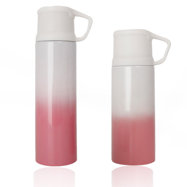 Small Mouse  Reusable 12oz Double Wall Stainless Steel Insulate Kid Vacuum Flasks Cola Water Bottle With Cup