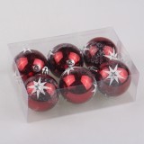 handmade 7cm matt light wine red  plastic christmas ball with painted