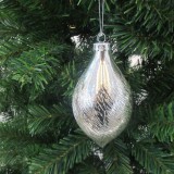 2021  hot sale  Gold  Glitter Glass Christmas Ornament balls christmas hanging tree decoration