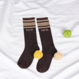 Autumn Heap heap socks Newly Design Letter Style Striped Low Ankle women  Cotton Mid-calf Sport Socks