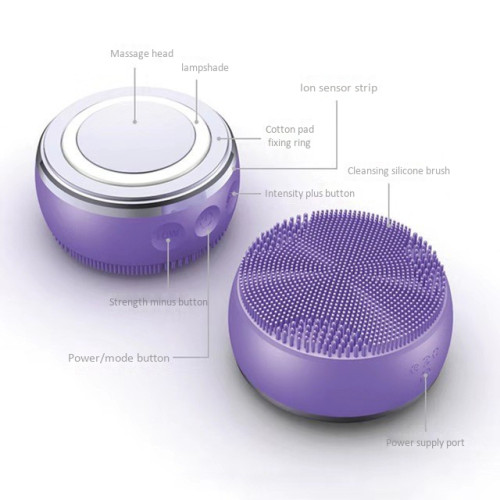 Best Selling Beauty Product  Electric Ultrasonic Face Massager Silicone Facial Cleansing Brush