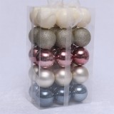 6cm New Arrival Rose Gold Ball Suit Package for Christmas Tree Decoration