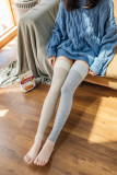 Autumn And Winter Rabbit Wool Blended Socks For Women Over The Knee To Keep Warm Stitching Long Tube Leggings Slouch Socks