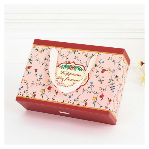 PACKING Hot Selling Custom Printed Logo Recycled Full Color Printing Sliding Packaging Box With Handle For Clothes