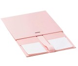 Luxury Premium Pink Gift Box with Changeable Ribbon Closure Matt Laminated Hamper Box- Pale Pink Magnetic Box