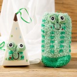 New Japanese Cartoon Embroidery Children's Socks Baby Socks Coral Fleece Baby Floor Socks
