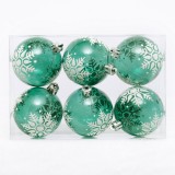 8cm clear Plastic Christmas Ball with handpainted