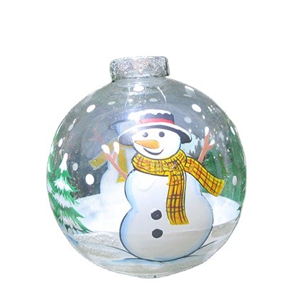 10cm printed plastic Christmas ball