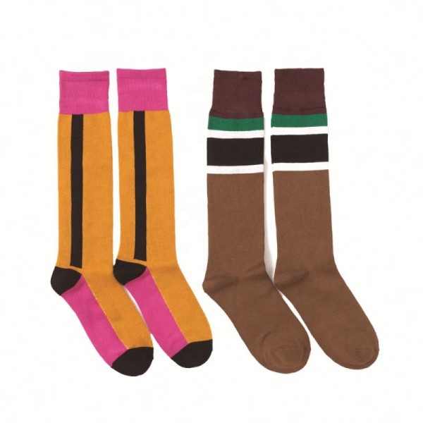 Custom High Quality Women Colorful Patchwork Mirco Compression Soft Spring Warm Knee Socks