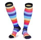 2021 High Quality Fashion New Summer Striped Colorful Wholesale Compression Socks