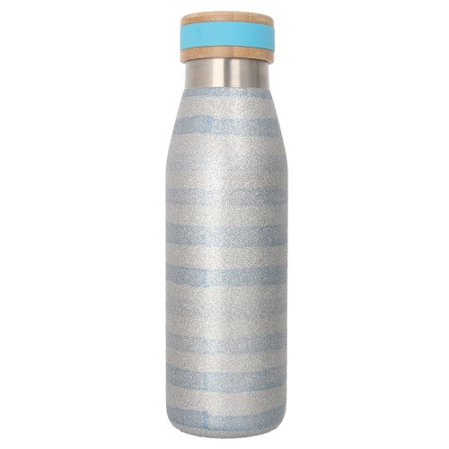 Hot sale 400ml customized stainless steel vacuum flask portable sports insulated cola water bottle with wood lid