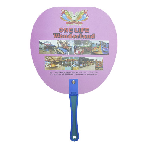 Chinese promotional pp plastic hand fan customized logo advertising printing mini hand fan
