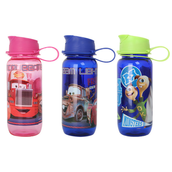 Eco-friendly Portable 500ml BPA Free Kids Children Reusable Cartoon Plastic Water Dis-ney Non Drip Spill Sports Drink Bottle