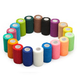 Bulk Wholesale Custom Logo Printing Medical Supplies Non Woven Easy Tear Self Adhesive Vet Wrap Cohesive Elastic Bandage