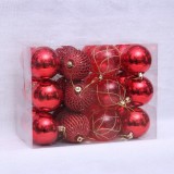 Wholesale 100pcs pack shatterproof plastic christmas tree hanging ball christmas ornament