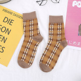 Autumn and Winter New Socks Female High Tube Korean Style Ladies Cotton British Style High Tube Socks Japanese Cotton Socks