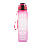 32oz Motivational Time Maker Leakproof BPA Free Plastic Tritan Reusble Flip Top Water Bottle For Sports
