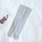 Solid color knee socks cotton japanese street wholesale women manufacturer girls school socks  factory