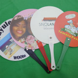 New arrival wedding gift hand fan portable personalized paper fan mini summer plastic hand fan
