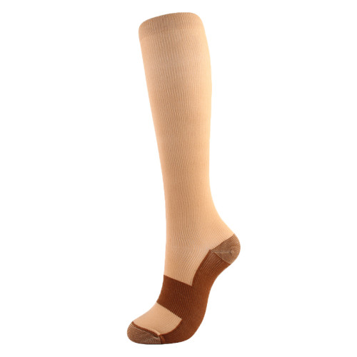 2021 New Unisex Compression Stockings Nylon Spell Color Autumn Winter Prevent Varicose Veins Knee High Support Stretch 15-20mmHg