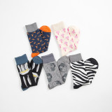 Pink High Quality Design Of Table Tennis Zebra-Stripe Cute Fashion Funny Woman Custom Stocking Wholesale Happy Socks
