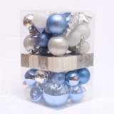 Colorful Plastic ball hanging ornament with painted for Christmas tree decoration