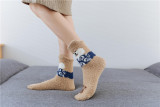 Indoor Coral Fleece Tube Socks Autumn Thick Warm Indoor Floor Socks Cute Lucky Cat Socks Wholesale