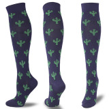 2021 Compression Stockings Men Women Pineapple Butterfly Mermaid Lion Cactus Shark Cartoon Funny Socks Varicose Veins Relieve