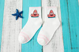 Women Socks Fashion Cartoon Trend Tube Socks Cotton College Trend Brand Socks Wholesale