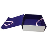 Luxury Premium Pink Gift Box with Changeable Ribbon Closure Matt Laminated Hamper Box- Pale Pink Magnetic Box