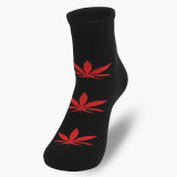 2021 New Maple Leaf Long Socks Cotton Skateboard Hemp Leaves Socks Trend Korean Street Harajuku Sports Socks