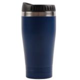 Popular customized travel dark blue 450ml reusable Double Wall stainless steel water bottle