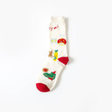 Japanese Couple Black And White Pattern Men And Women Socks Cat Pattern Ins Tube Socks