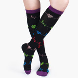 Wholesale Custom Pattern Printing Sports Dot Compression Socks Cycling Running Socks