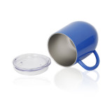 Factory Wholesale 12oz BPA free double wall milk drinking beer cup creative egg shape stainless steel coffee tumbler with handle