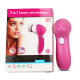 Portable Waterproof Silicone Removing Blackhead Beauty Facial Deep Cleansing Brush  Massager With Handle