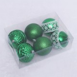 8cm Newest Design Shiny Grey Ball with Feather for Christmas Tree Decoration