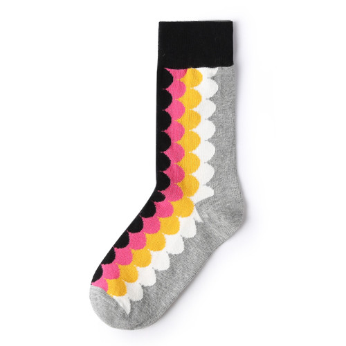 Striped Plaid Design High Quality Cute Fashion Funny Woman Custom Logo Wholesale Happy Socks