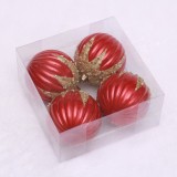 Plastic  Christmas tree ball  Red Color Tree Hanging Pendant Bola de Navidad