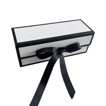 Black and white strips printing custom design inner and outer fashion bridfs lingerie underwear packing box set