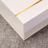 packing shenzhen factory hot selling high quality custom white gold strips sliding box drawer box for packaging gifts