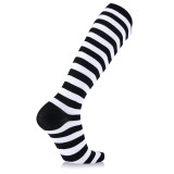 Wholesale   Knee High Striped  Men's Running Soccer  Outdoor Sports Compression Socks