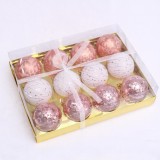 Christmas Ball Set Champagne and Rose Gold Silver Christmas Tree Ornament Christmas Decoration Plastic Mixed Size SY Xmas Round