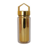 BPA Free Customized Double Wall Plastic Traveling Coffee Mugs Portable Glitter Diamond Water Drinking Bottle With Lid